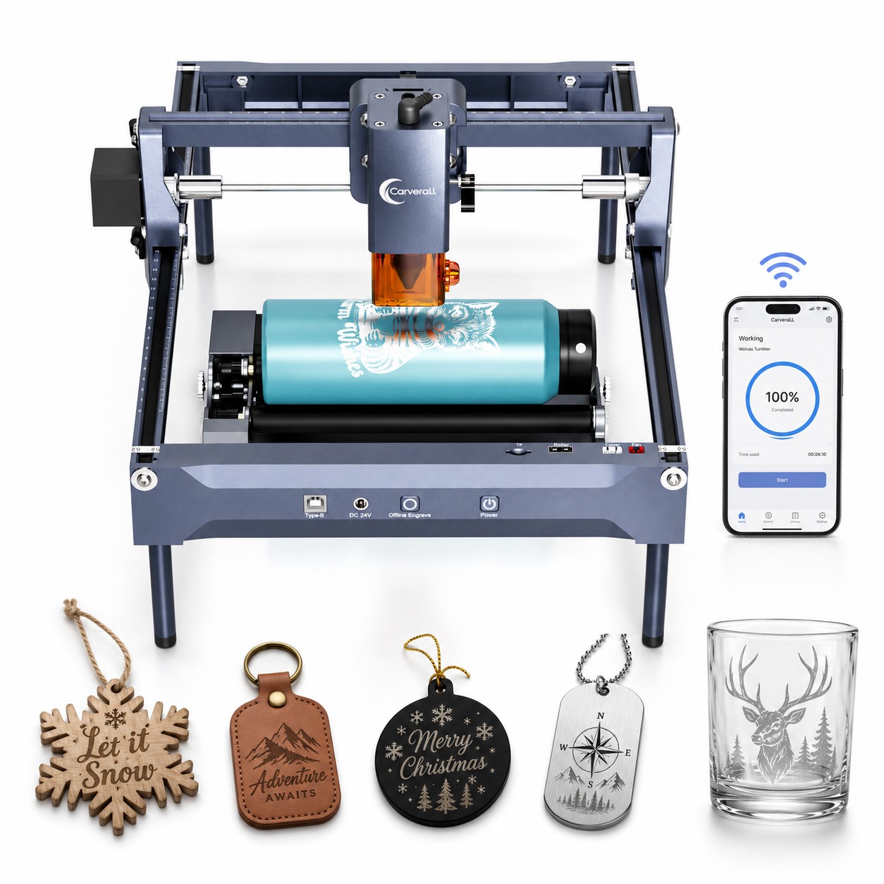 Industrial Laser Engraving Machine - Carverall K15 Pro Lasergraveermachine 7W 12W