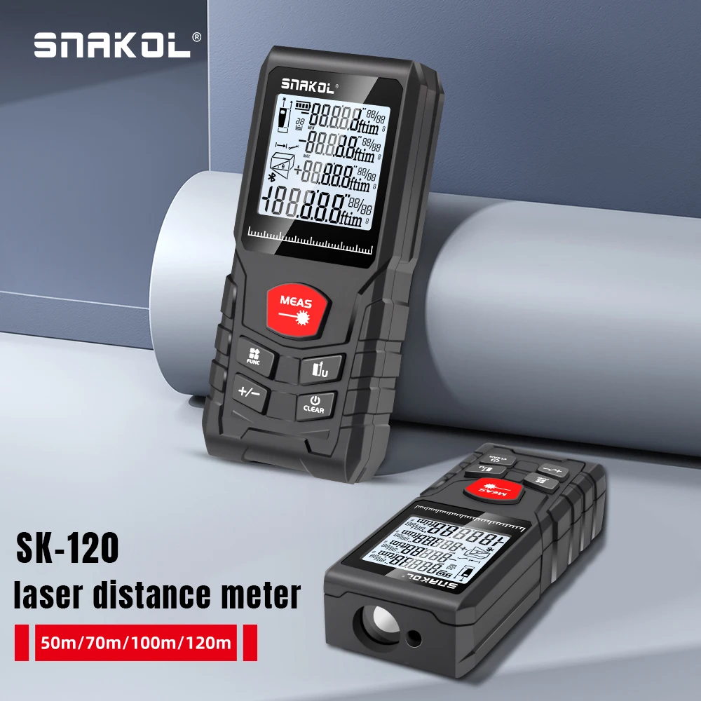 Stanley Tape 25Ft - SNAKOL SK-120 Digitale Laser Afstandsmeter 50m/70m/100m/120m