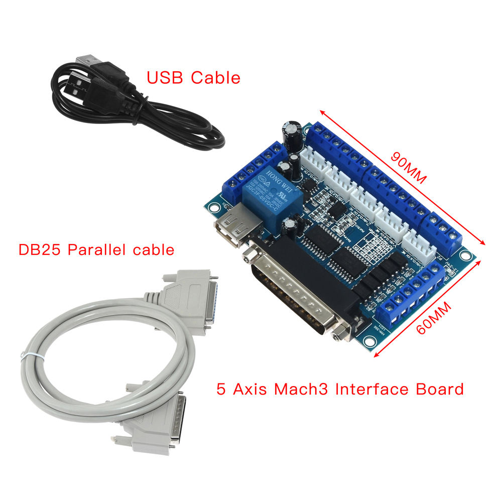 Breakout Board Mach3 - 5-assige Cnc Mach3 Breakout Board Met