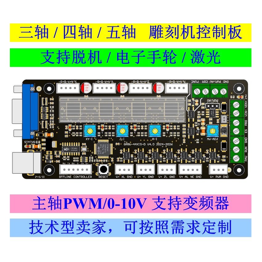 Controller Grbl Board - GRBL 3-assige graveermachine besturingskaart 4-assige 5-assige