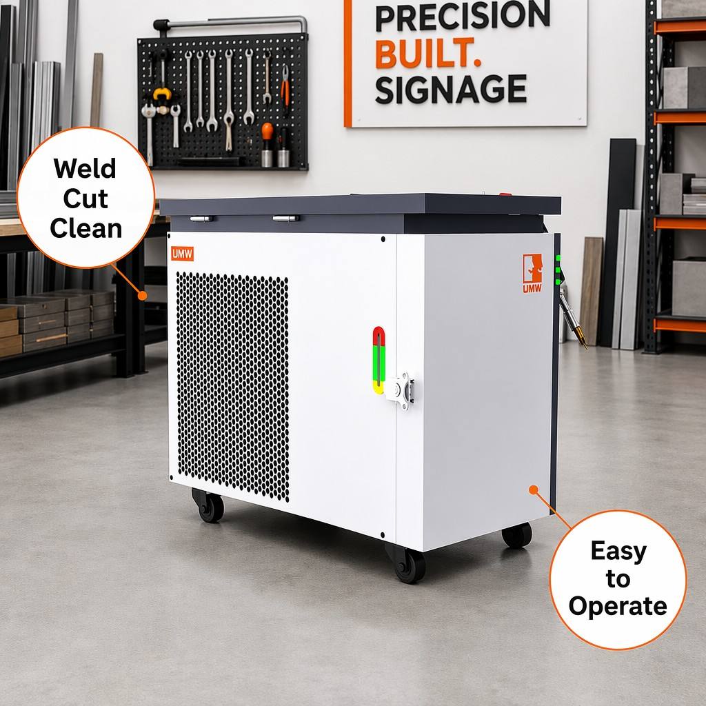 Industrial Laser Welding - UMW Geïntegreerde Watergekoelde Laserlasmachine Draagbaar 4-in-1