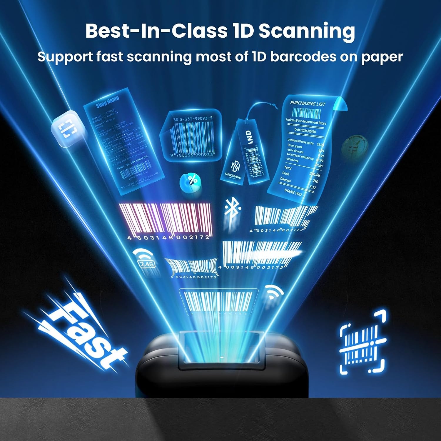 EYOYO Mini Barcode Scanner 1D  - Industrial Laser Beam recensie en prijs