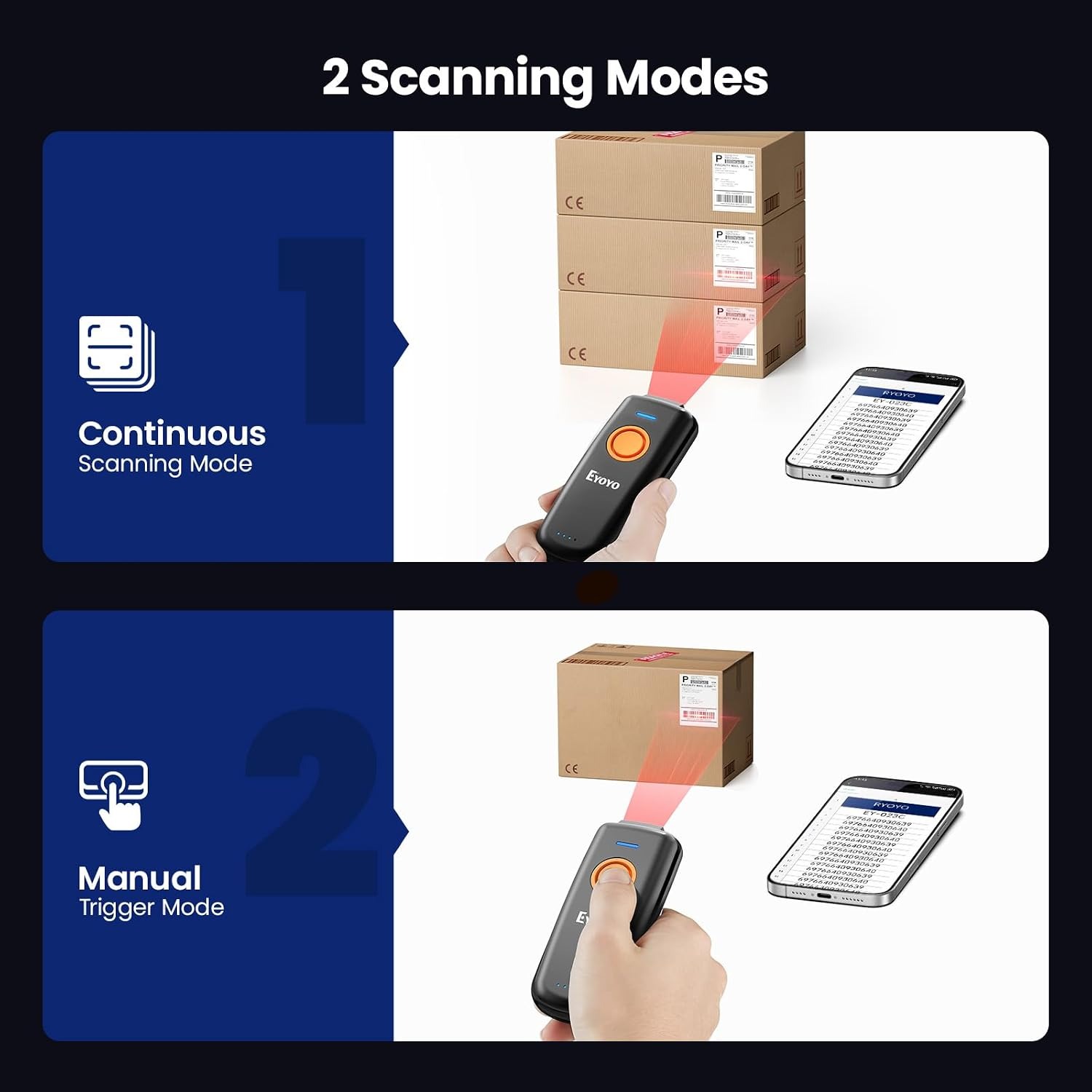 EYOYO Mini Barcode Scanner 1D  - Industrial Laser Beam recensie en prijs